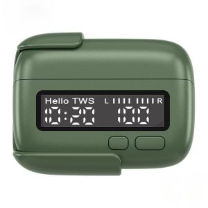 Retro Pager Bluetooth Earbuds, LED Time