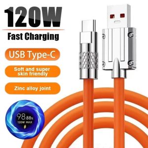 120W 6A USB C Cable Liquid Silicone Fast