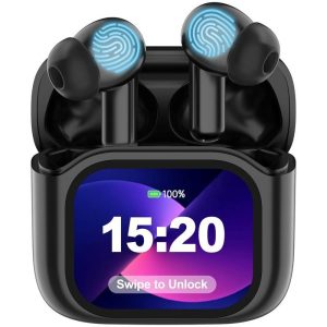 Bluetooth5.3 Earbuds ANC LED Screen Case